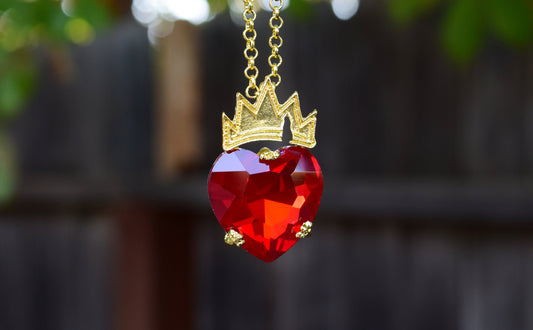 Inspired Descendants Evie Red Heart Crown Necklace