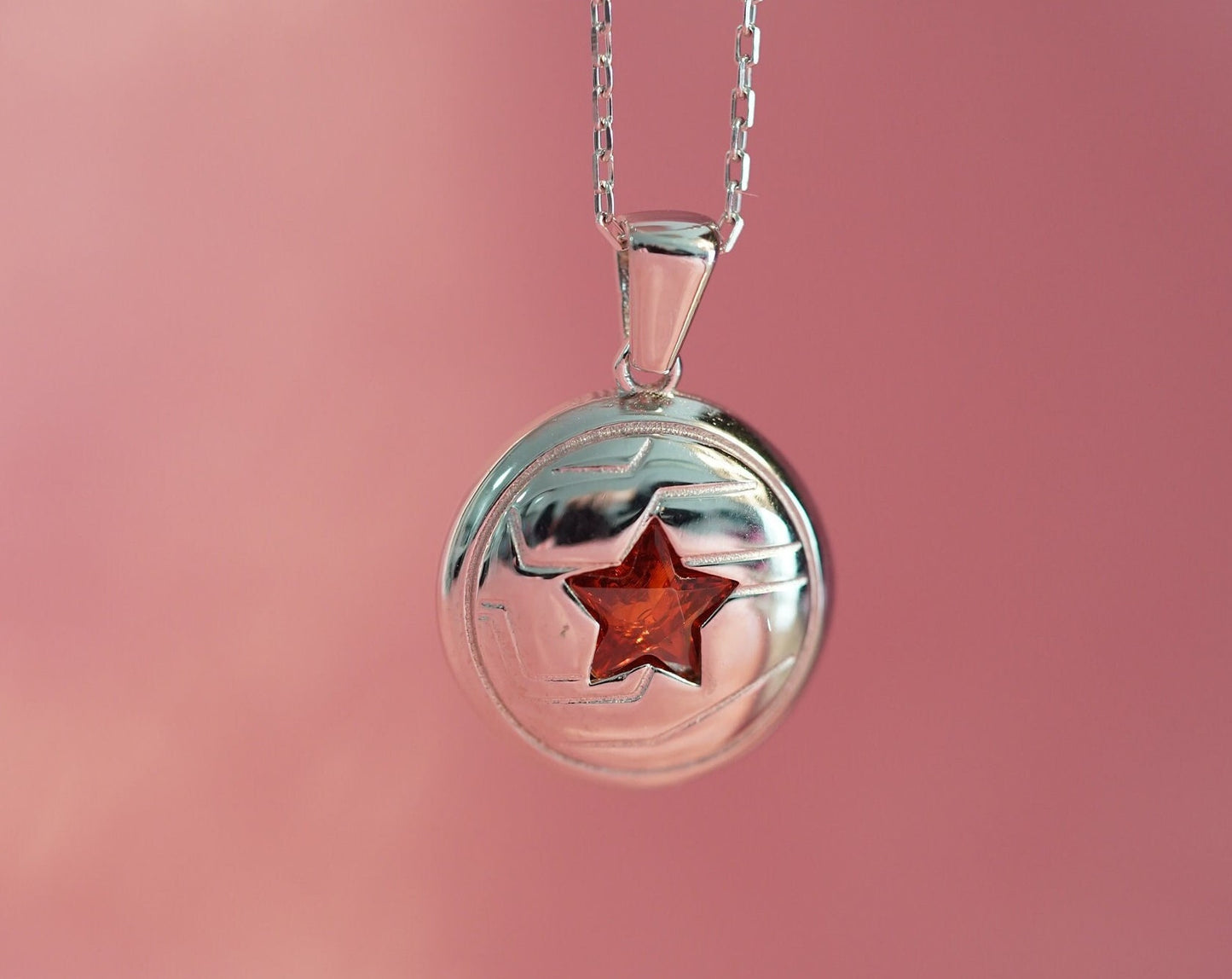 Inspired Winter Soldier Necklace Star Bucky Necklace