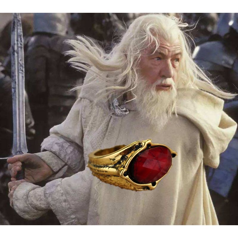 Inspired Golden Gandalf Ring Gift for Him